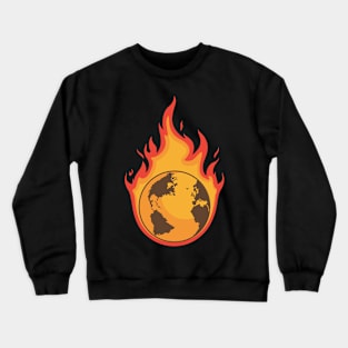 Burning Desolated Earth Crewneck Sweatshirt